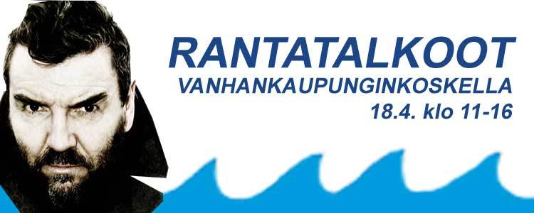 Rantatalkoot iso banneri teksteilla